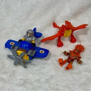 Fisher-Price Plane, Dragon, and Action Figurines